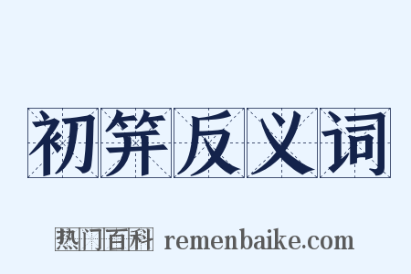 初笄反义词是什么意思的图片